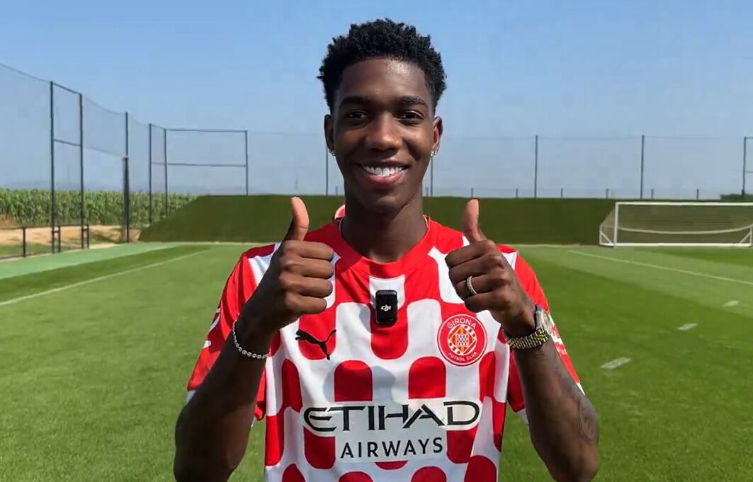 Yaser Asprilla es nuevgo jugador del Girona. Foto: Twitter Girona.