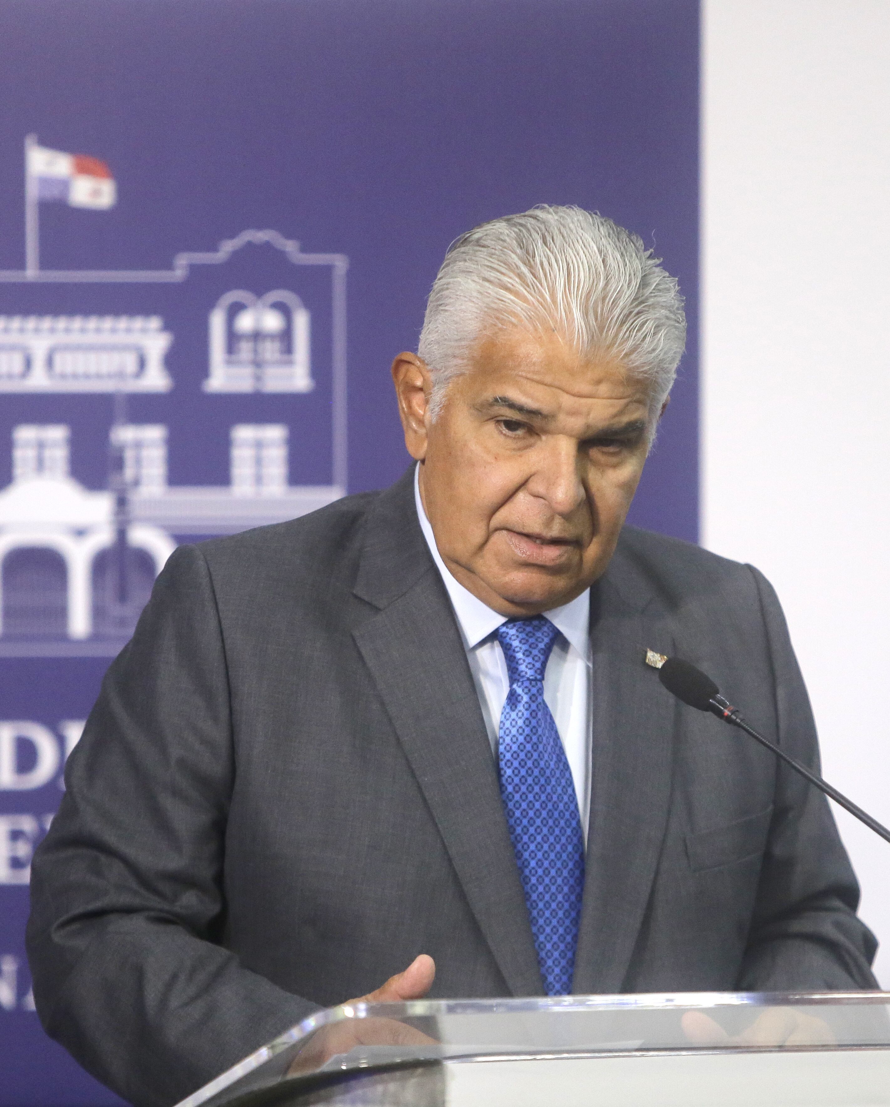 Imagen de referencia del presidente de Panamá, José Raúl Mulino. FOTO: EFE/Carlos Lemos