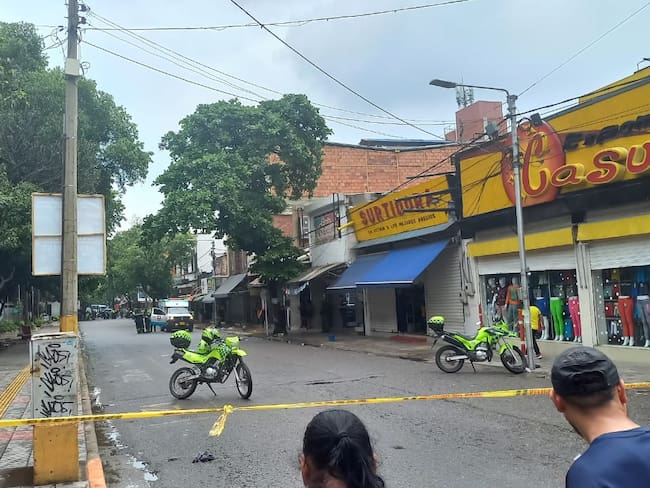 Explosión en el centro de Cúcuta. Foto: cortesía Gonzalo Orduz y Camilo Picón