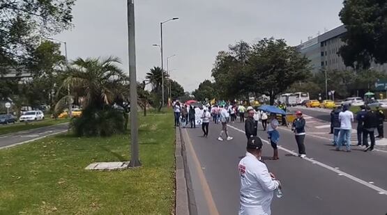 Protestas de la Aerocivil. Foto: Captura de video