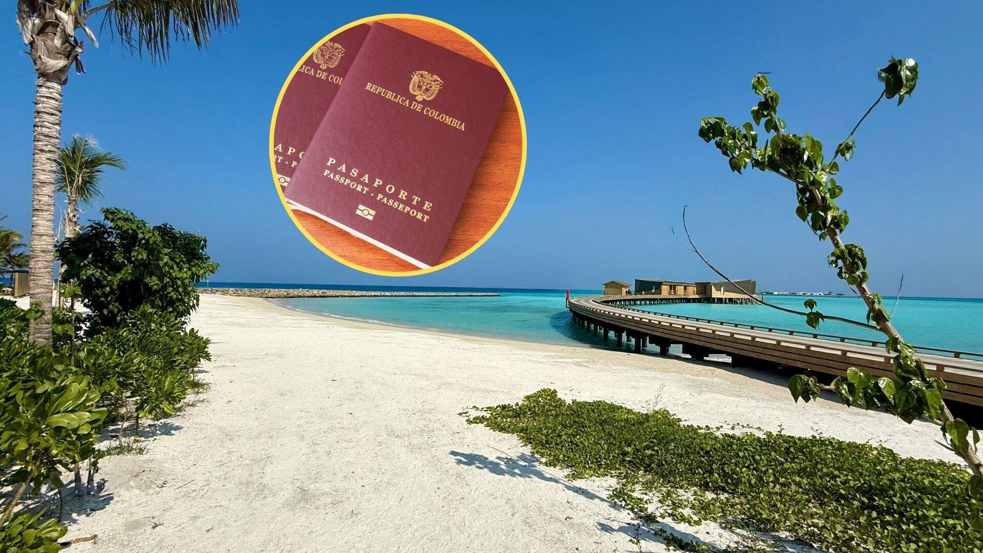 Platya de Maldivas, FOTO: Carola Frentzen. Pasaporte colombiano, imagen de referencia - Getty Images