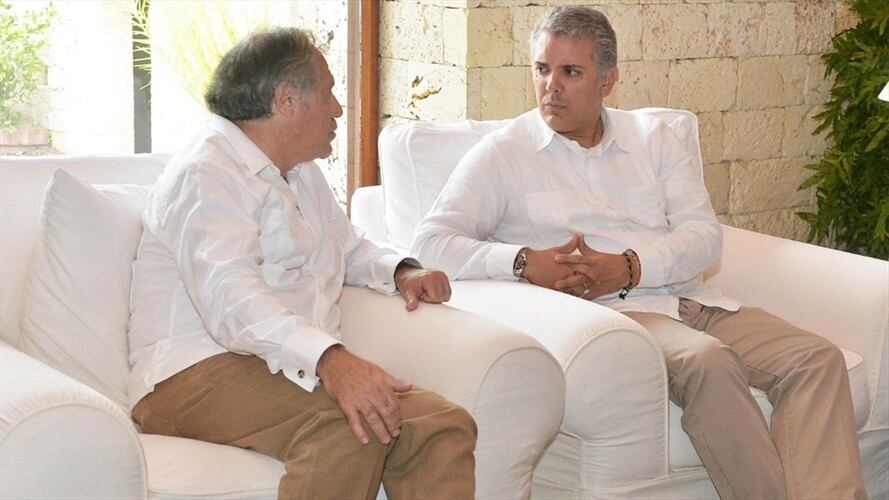 Duque propone a Almagro crear comisión transnacional para la corrupción y la crisis migratoria . Foto: Presidencia