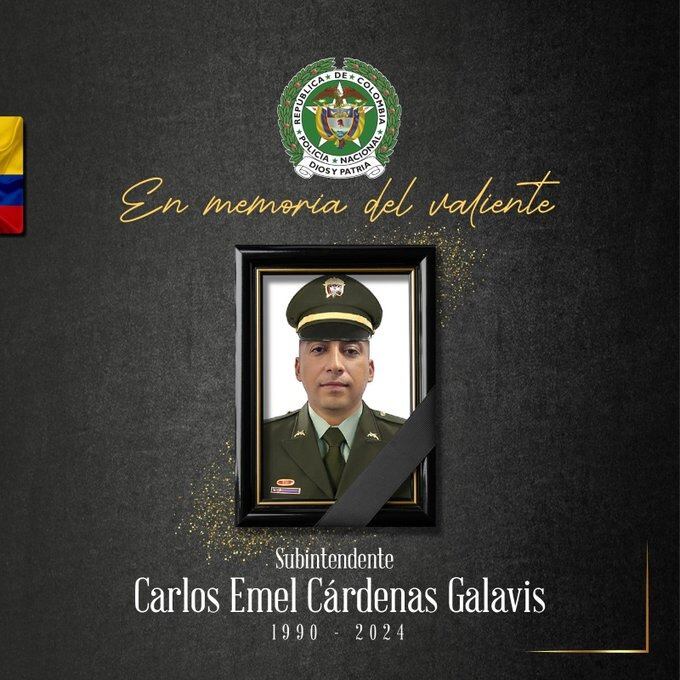 Subintendente Carlos Cárdenas Galaviz, policía asesinado en El Zulia, tras ataque con explosivo.