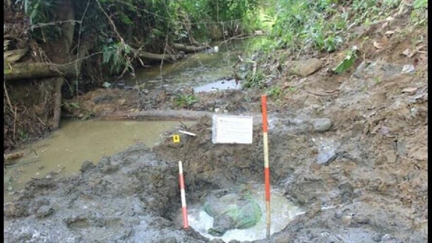 Lugar donde hallaron el cuerpo de Jairo Zapa en 2014. Foto: Colprensa.
