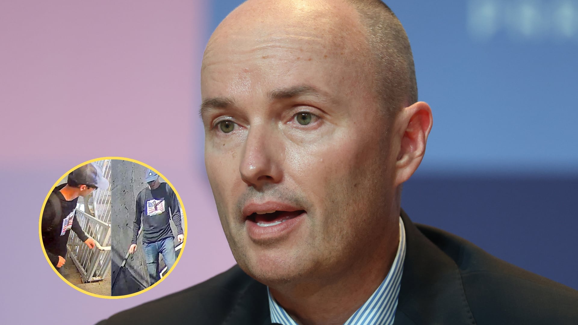 Spencer Cox, Gobernador de Utah; asesino Charlie Kirk. Foto: AFP PHOTO / FBI / HANDOUT/ Michael Reaves/Getty Images