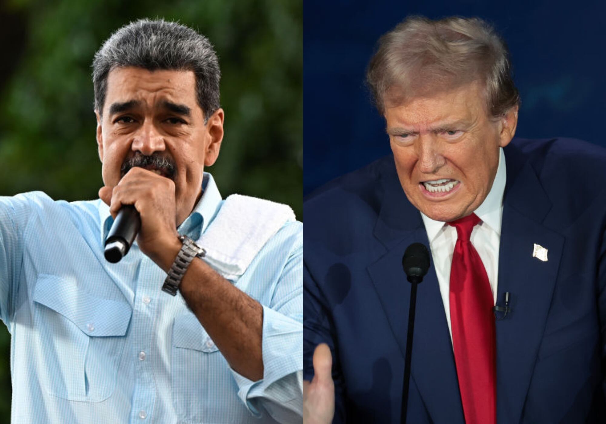 Nicolás Maduro y Donald Trump. Foto: (Photo by Alfredo Lasry R/Getty Images) / (Photo by Win McNamee/Getty Images)