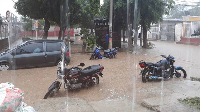 Lluvias provocan colapso en las vías en Santa Marta. Foto: