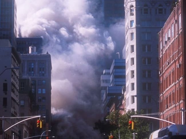 El World Trade Center el día del colapso, 11 de septiembre del 2001. Foto: Getty Images/Ezra Shaw