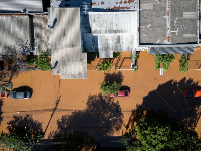 Inundaciones en el sur de Brasil. Foto: EFE/ Isaac Fontana