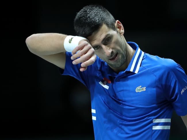 Novak Djokovic en las semifinales de la Copa Davis 2021