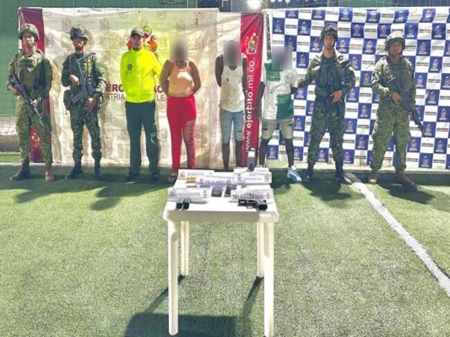 Capturados en Guapi, Cauca. Crédito: Fuerzas Militares.