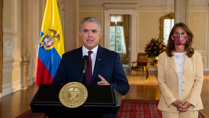 Iván Duque reveló que se han realizado 553 capturas, de las cuales 538 han sido en flagrancia y 15 por orden judicial. Foto: Presidencia de la República