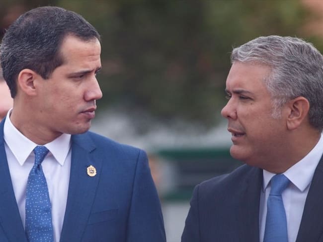 Iván Duque y Juan Guaidó hablaron telefónicamente. Foto: Getty Images