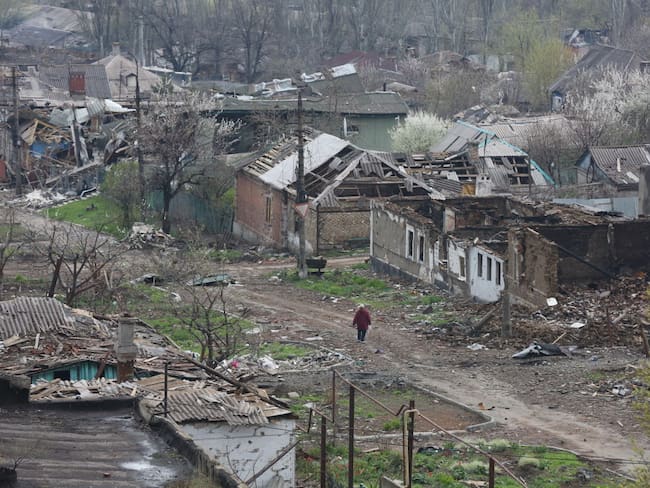 Vista de la planta de Azovstal cuando el ejército ruso tomó el control de la ciudad portuaria sitiada de Mariupol en Ucrania (Photo by Leon Klein/Anadolu Agency via Getty Images)