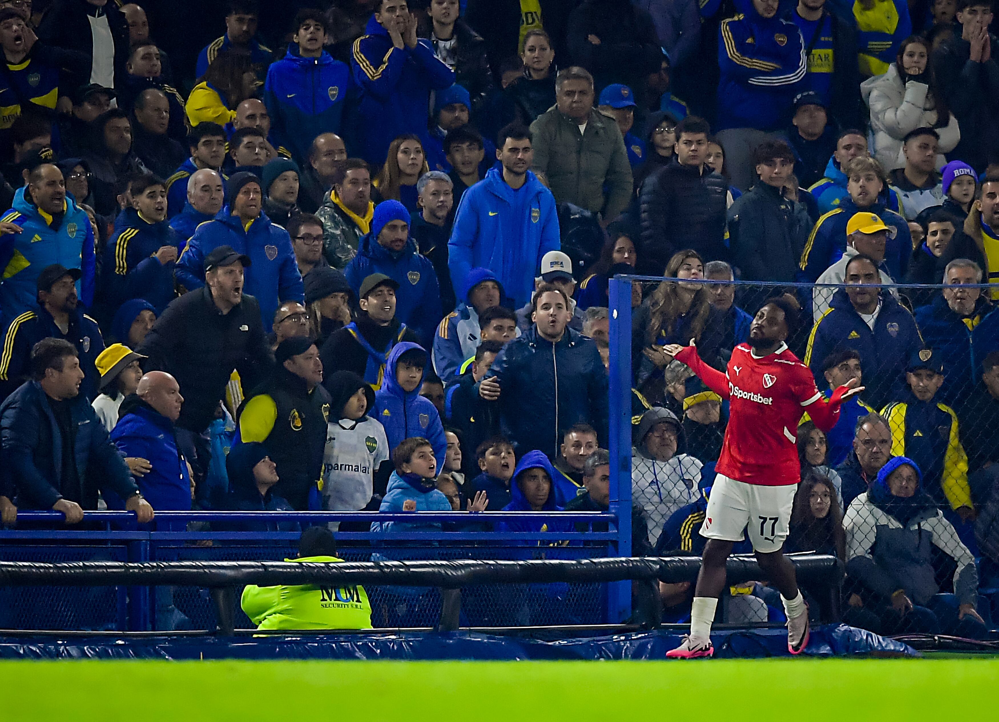 Álvaro Angulo de Independiente, celebra el único tanto ante Boca Juniors por los cuartos de final de la Apertura argentina. FOTO: Marcelo Endelli/Getty Images