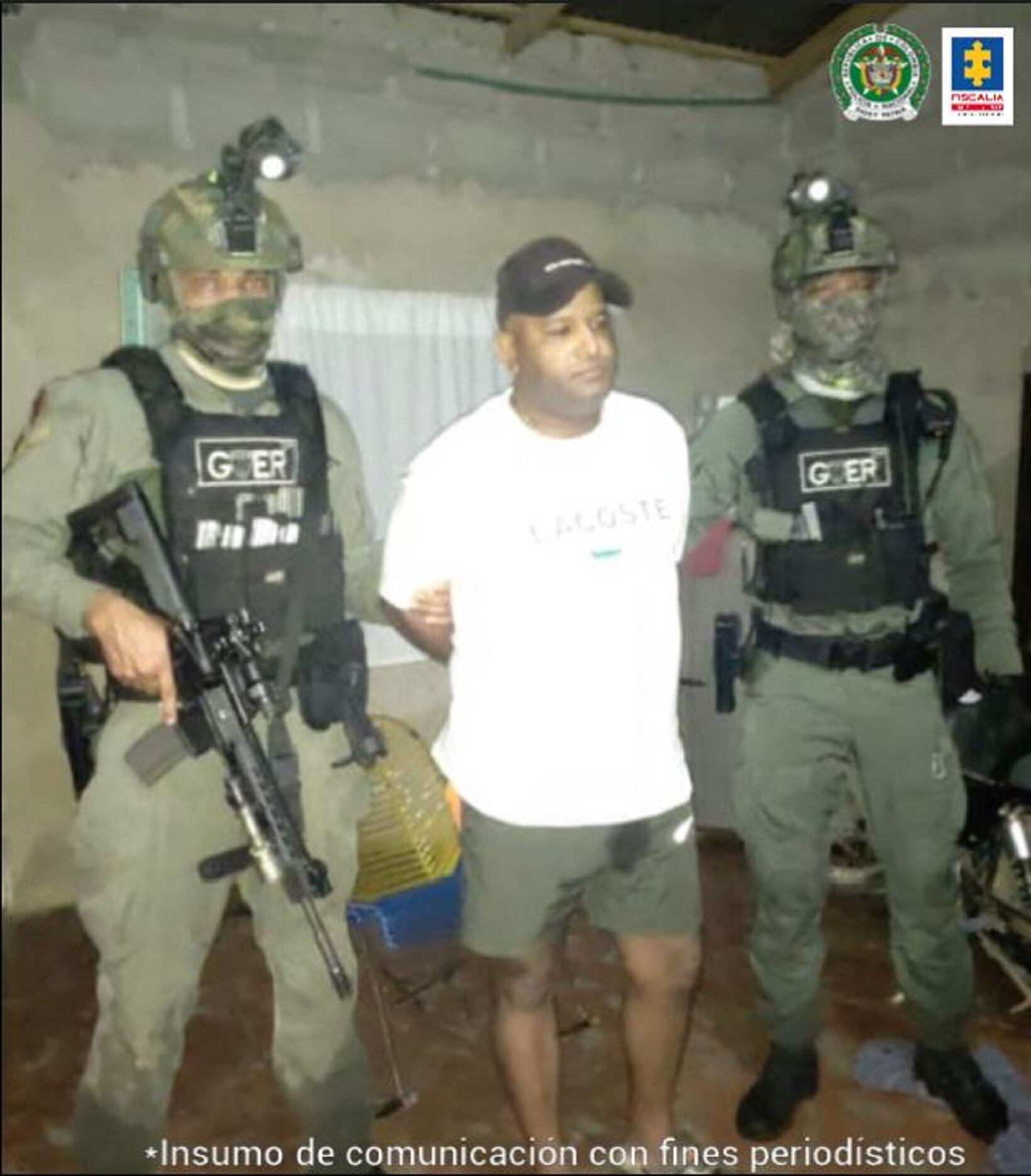 A la cárcel presunto cabecilla militar del Clan del Golfo en Córdoba. Foto: Fiscalía.