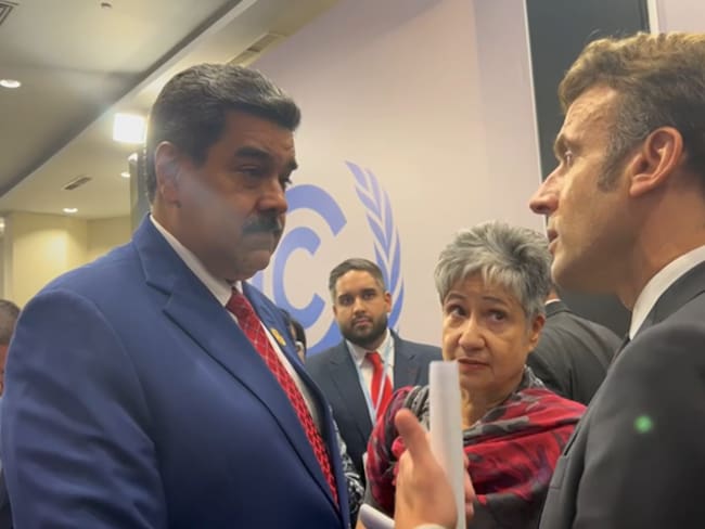 Emmanuel Macron y Nicolás Maduro conversaron en el marco de la COP27.