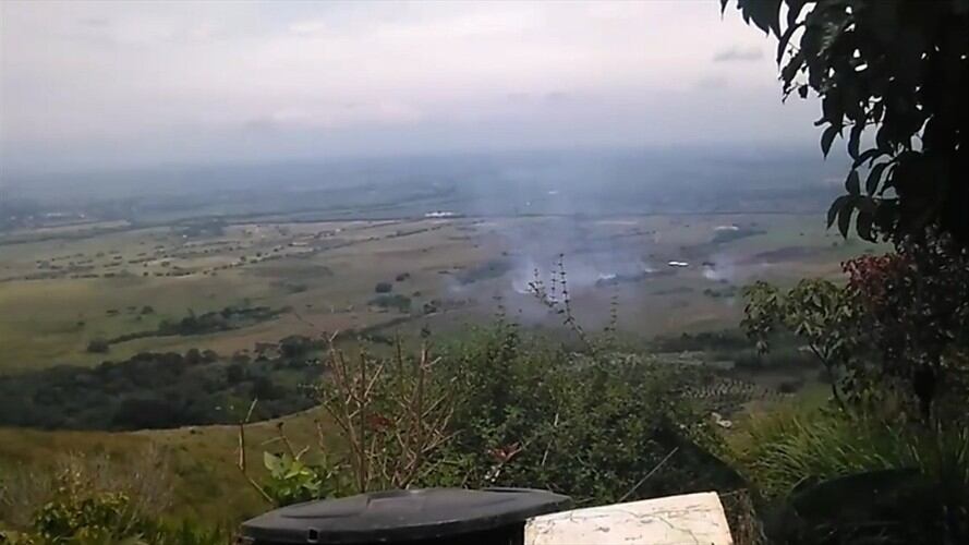 Durante las labores, se inició un hostigamiento desde la zona montañosa, por lo que los uniformados reaccionaron y se produjo un combate. Foto: Cortesía