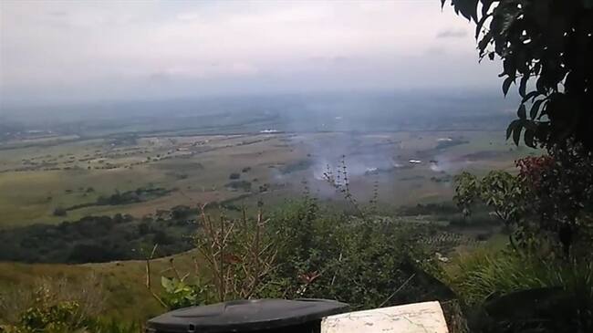 Durante las labores, se inició un hostigamiento desde la zona montañosa, por lo que los uniformados reaccionaron y se produjo un combate. Foto: Cortesía