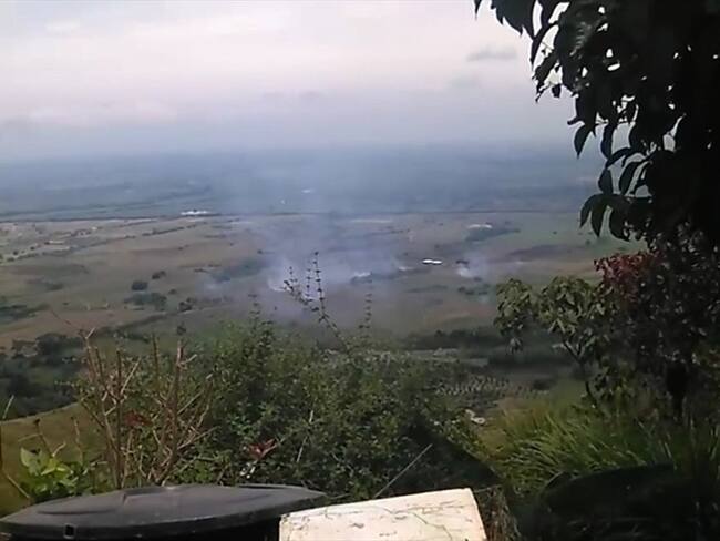Durante las labores, se inició un hostigamiento desde la zona montañosa, por lo que los uniformados reaccionaron y se produjo un combate. Foto: Cortesía