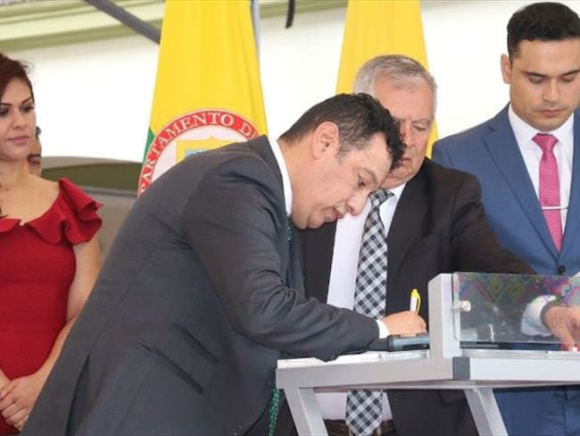 Jhon Rojas Cabrera se posesionó este 01 de enero como el nuevo gobernador de Nariño. Foto: Twitter Jhon Rojas