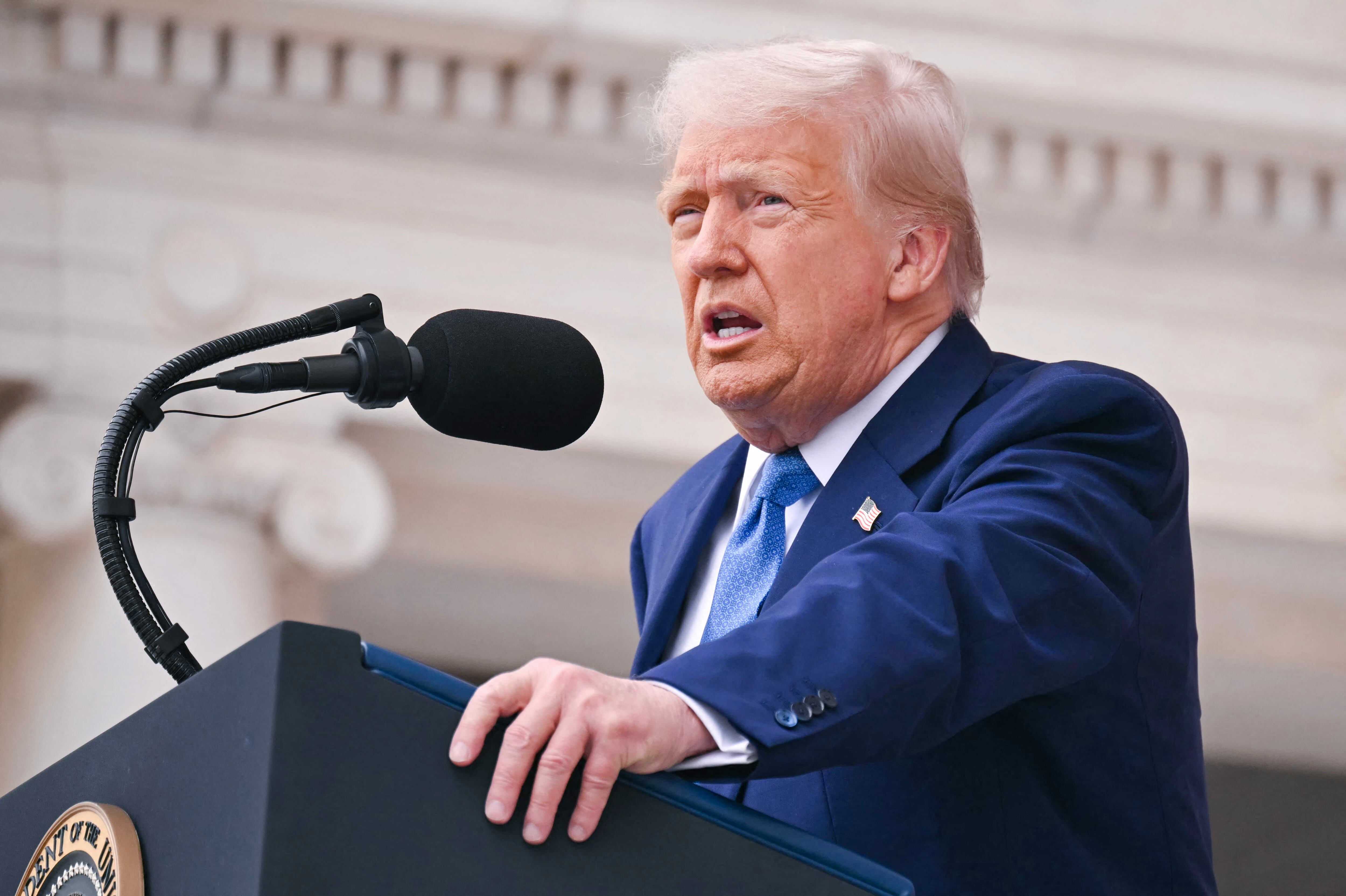 Donald Trump en Arlington, Virginia en mayo de 2025. FOTO: SAUL LOEB / AFP