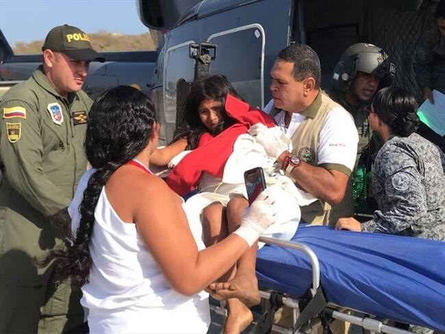 Fuerza Aérea evacuó indígena kogui de la Sierra Nevada. Foto: Fuerza Aérea