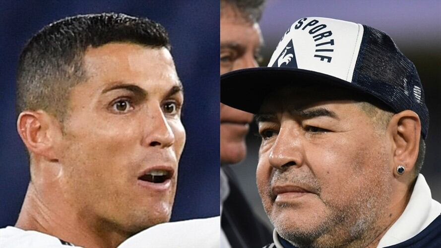 Mensaje de Cristiano Ronaldo a Maradona por su cumpleaños. Foto: Getty