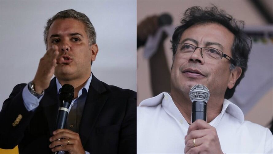 Iván Duque con y Gustavo Petro. Foto: Colprensa