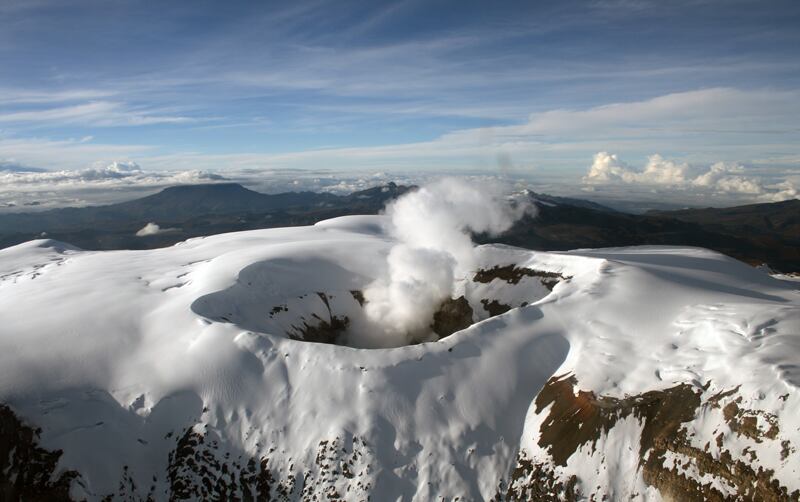 Nevado del Ruiz. Foto: Servicio Geológico.