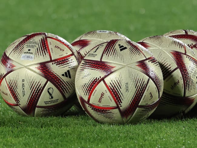"Al Hilm" Balón oficial de la fase final del Mundial de Qatar 2022. (Photo by JACK GUEZ / AFP) (Photo by JACK GUEZ/AFP via Getty Images)