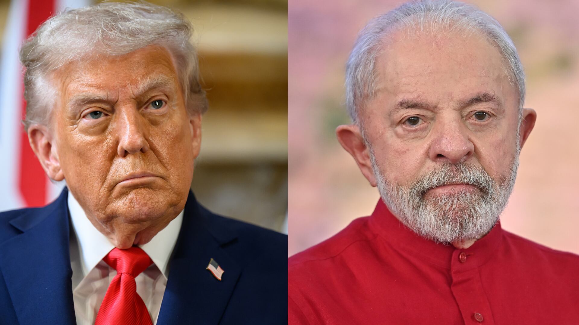 Presidente Donald Trump y presidente Lula Da Silva. Foto:  Leon Neal/Getty Images/Ton Molina/Getty Images