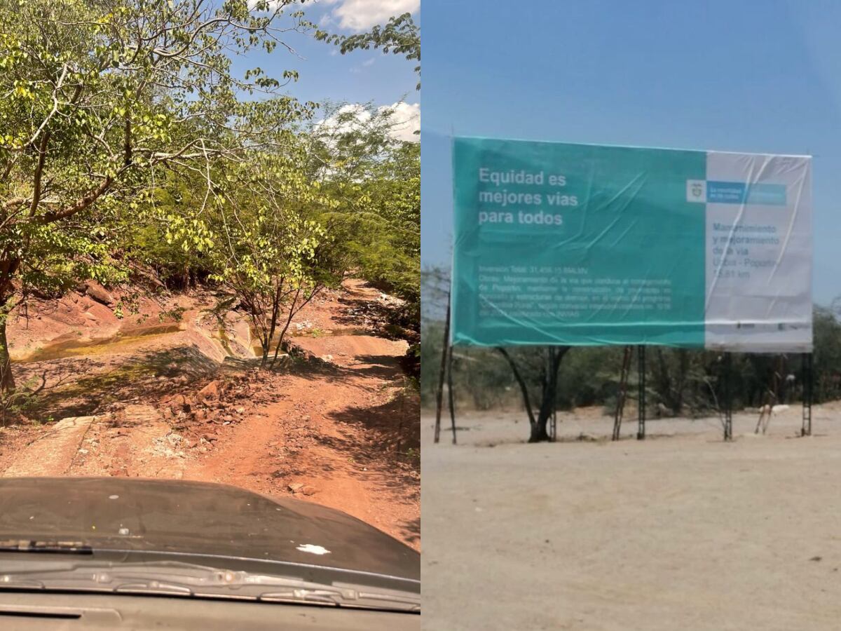 Vías inconclusas en La Guajira. Foto: W Radio Investiga