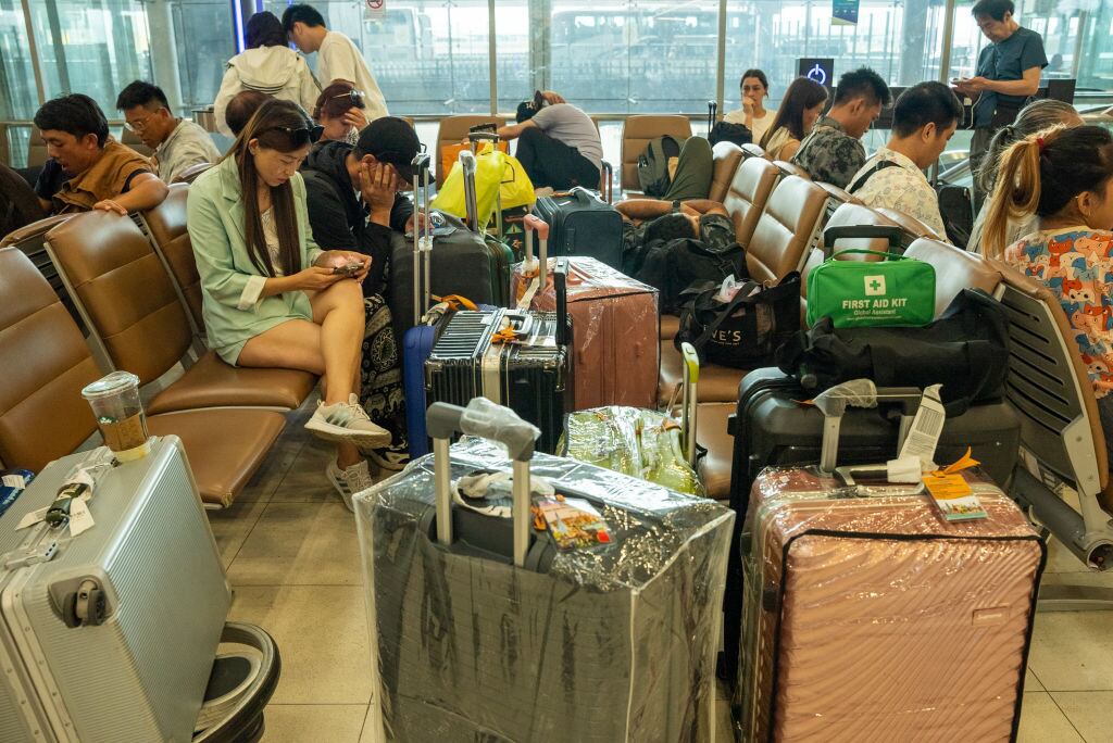 Falla cibernética en Microsoft afecta aeropuertos. Foto: Getty Images.