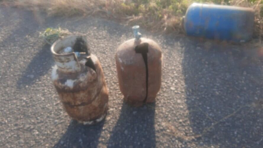 Explosivos hallados en Tame. Foto: Ejército