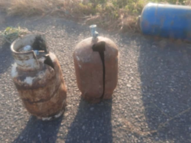Explosivos hallados en Tame. Foto: Ejército