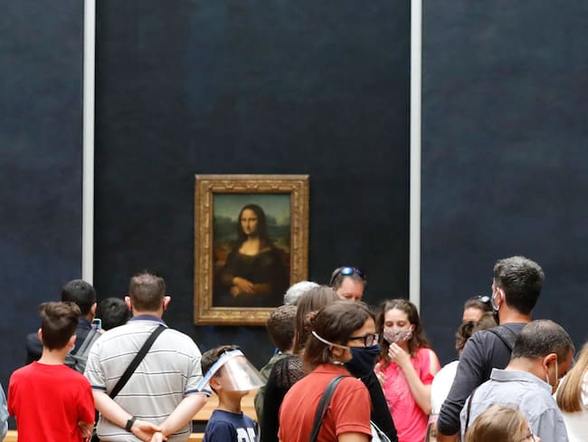 &quot; Mona Lisa &quot; also known as &quot; La Gioconda. (Photo by FRANCOIS GUILLOT / AFP) (Photo by FRANCOIS GUILLOT/AFP via Getty Images)
