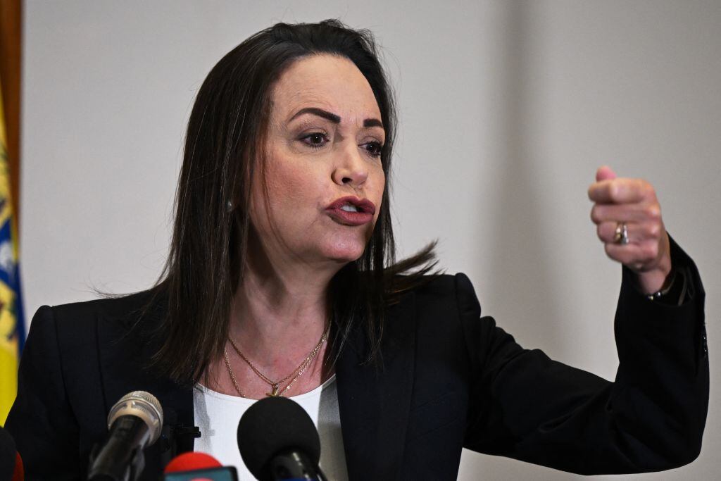 María Corina Machado. (Photo by YURI CORTEZ/AFP via Getty Images)