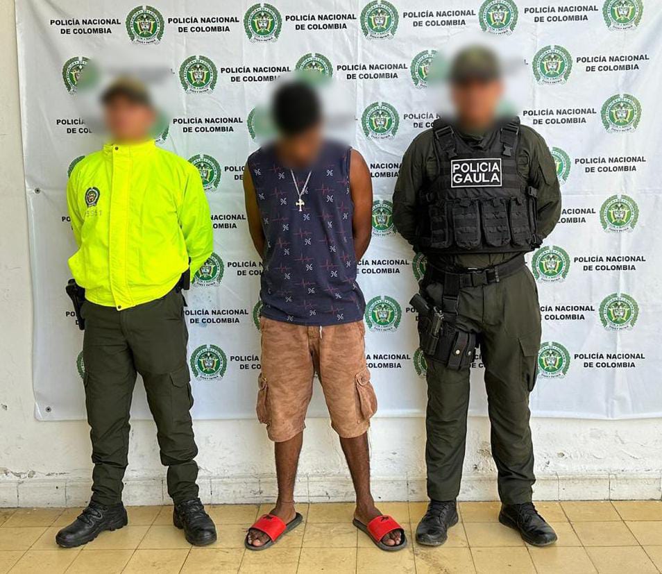 Capturan a hombre señalado de asesinar a un policía en Planeta Rica, Córdoba. Foto: Policía.