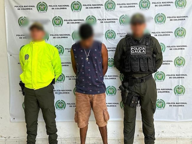 Capturan a hombre señalado de asesinar a un policía en Planeta Rica, Córdoba. Foto: Policía.