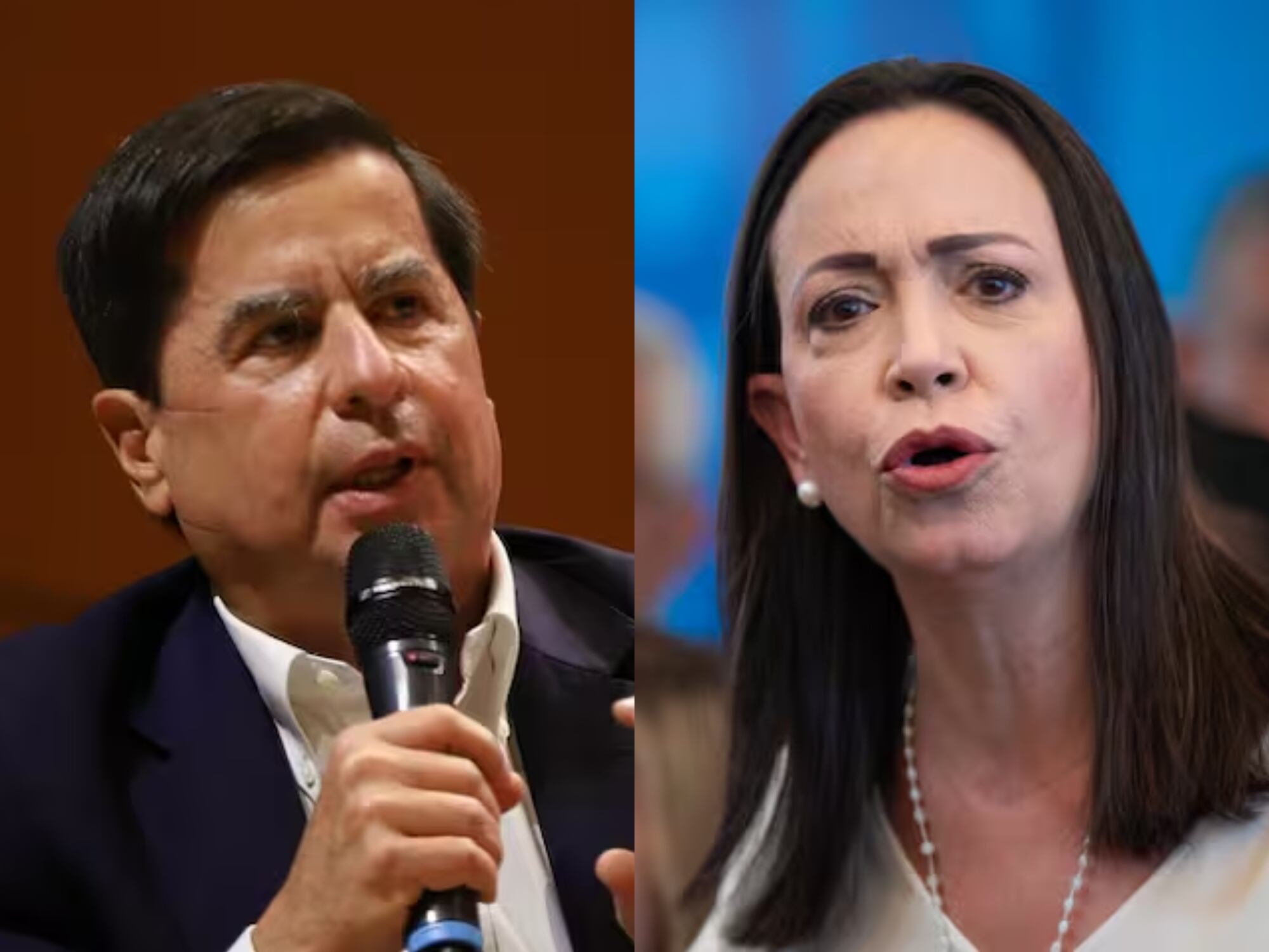 Juan Fernando Cristo y María Corina Machado.