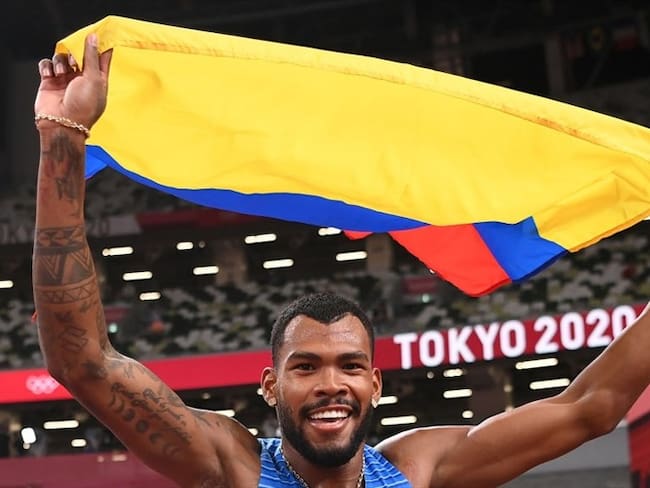 Anthony Zambrano fue el tercer deportista colombiano en colgarse una medalla de plata en los Juegos Olímpicos de Tokio 2020. Foto: Getty Images/ Matthias Hangst
