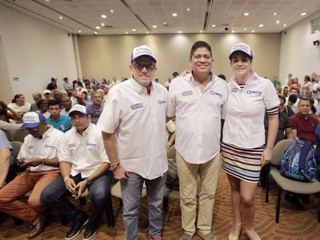 Ayer adhirieron a la campaña de Quinto Guerra los representantes a la Cámara de Cambio Radical Hernando Padaui y Karen Cure.. Foto: Antonio Quinto Guerra