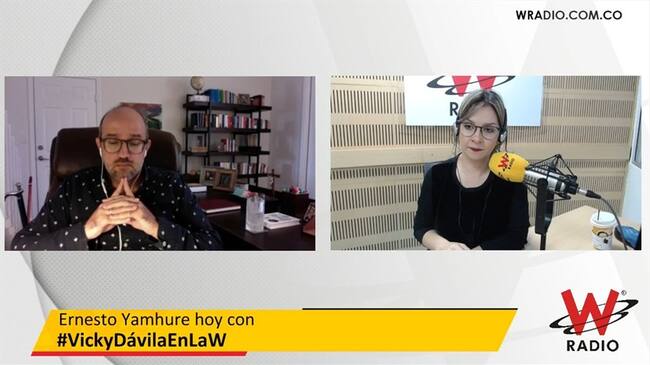 Ernesto Yamhure en entrevista con La W . Foto: La WCon Vicky Dávila