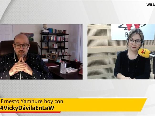 Ernesto Yamhure en entrevista con La W . Foto: La WCon Vicky Dávila