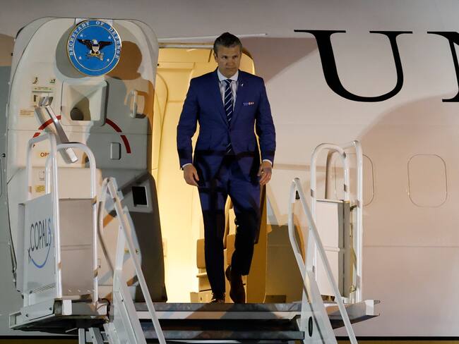 Pete Hegseth llegando a Panamá. FOTO: EFE/ Bienvenido Velasco