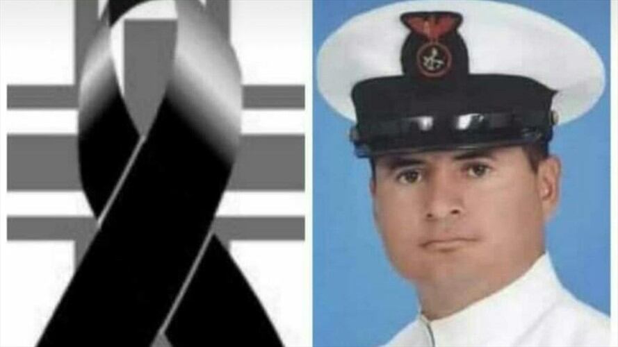 Rindieron honores al infante de Marina que falleció en operativo contra Guacho. Foto: Ejército