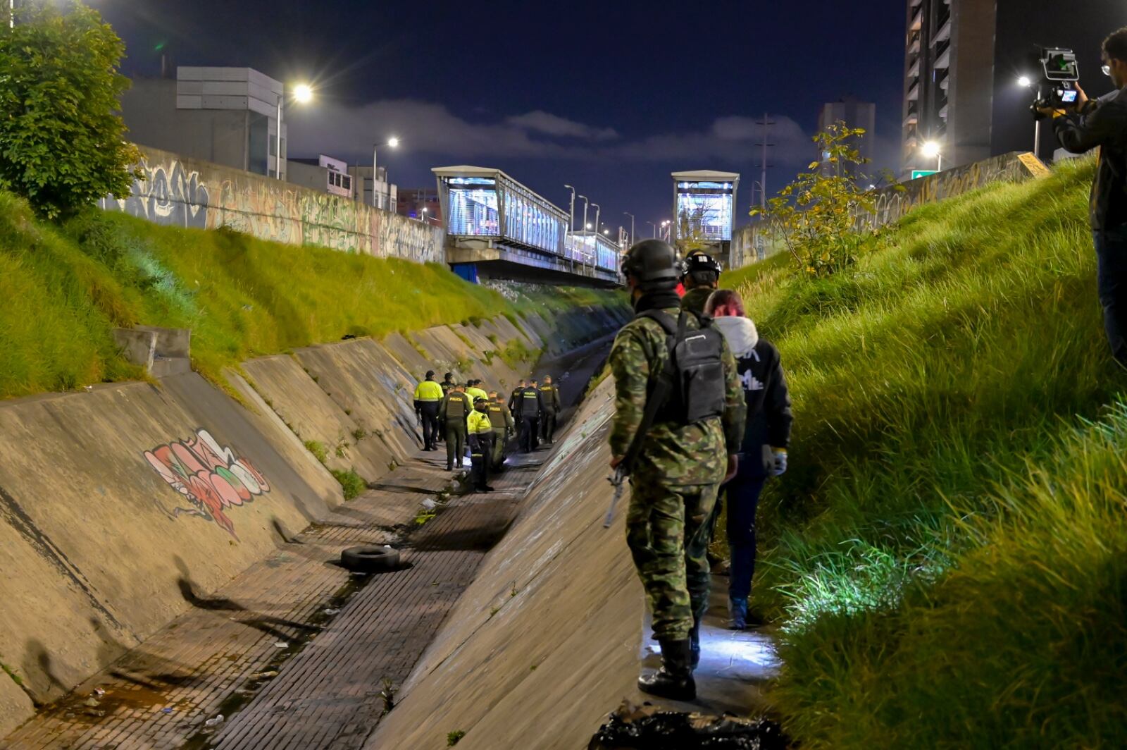 Operativo de las autoridades. Foto: Secretaría de Seguridad de Bogotá.