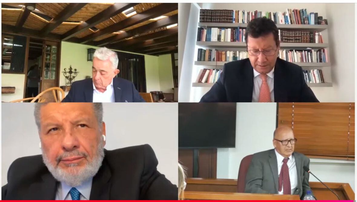Juicio a Álvaro Uribe Vélez. Foto: captura de pantalla juicio