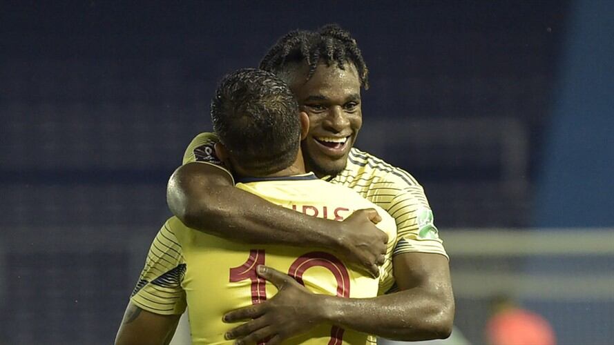 Duván Zapata y Luis Fernando Muriel . Foto: Getty